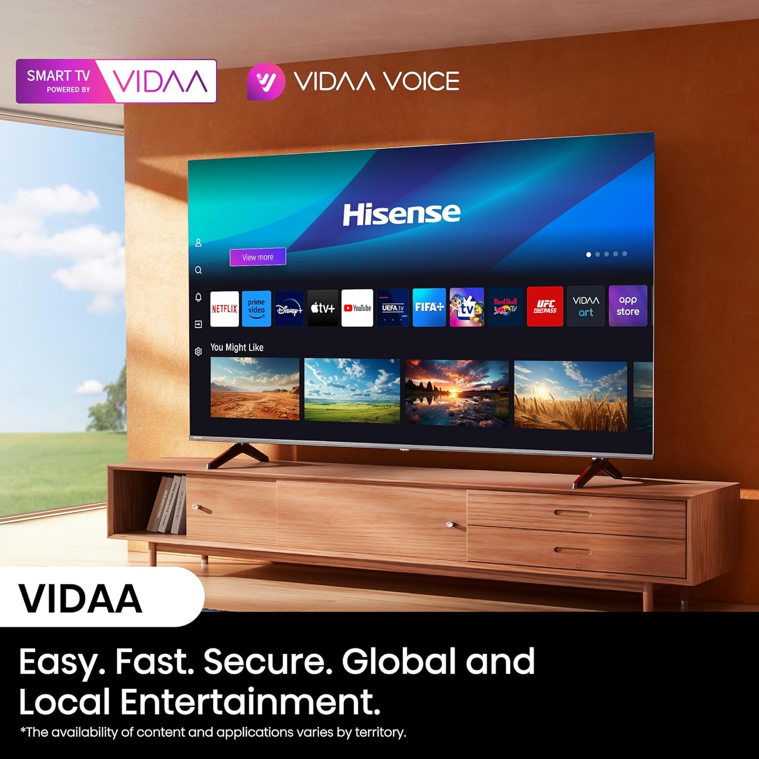  تلفزيون من هايسنس بشاشة ٥٠ بوصة، بدقة 4K UHD، موديل 50A6N، بتقنية إل إي دي 