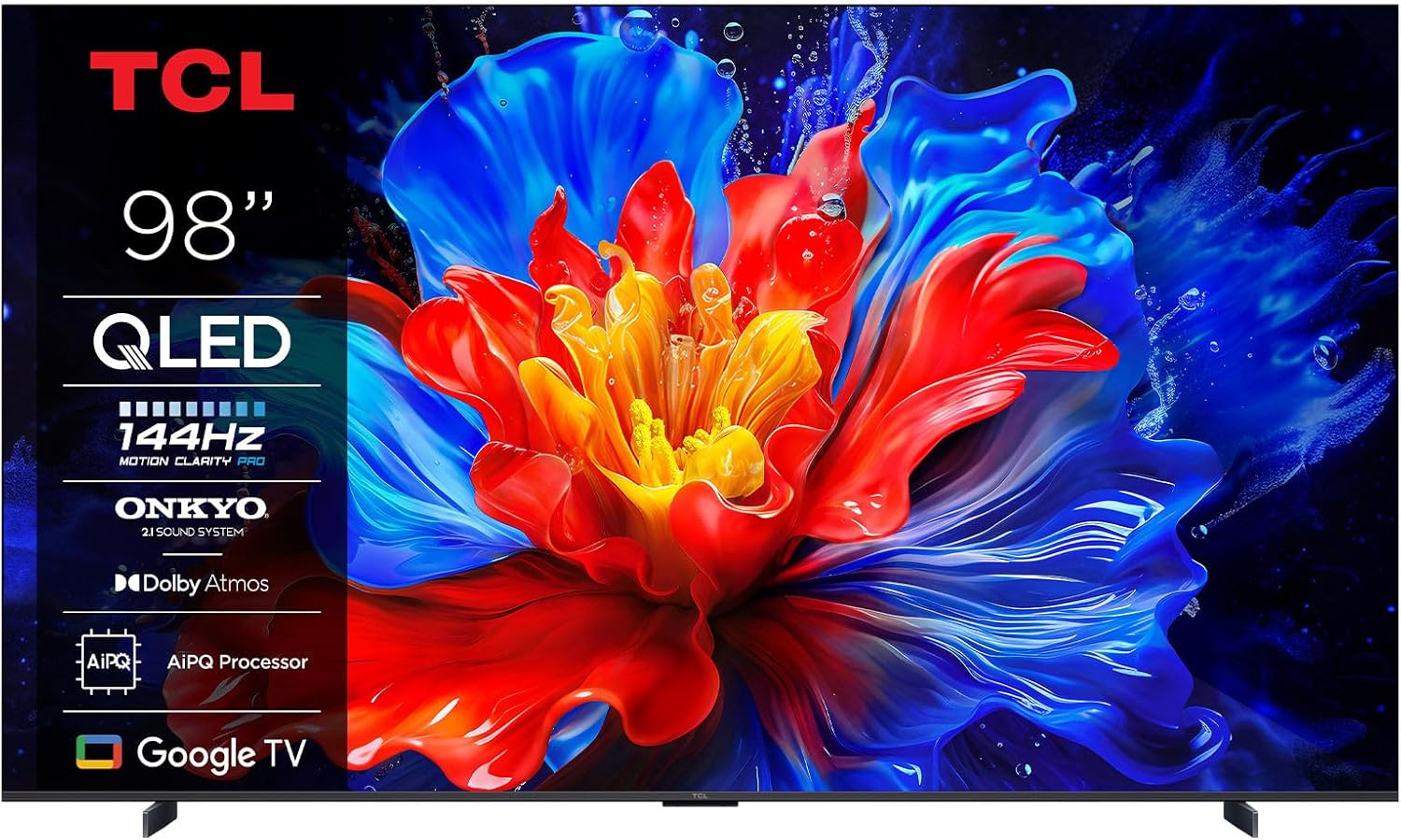  تي سي ال TCL تلفزيون ذكي 98 بوصة QLED – 4K 144Hz نظام جوجل تي في 4K QLED Google TV Gaming 