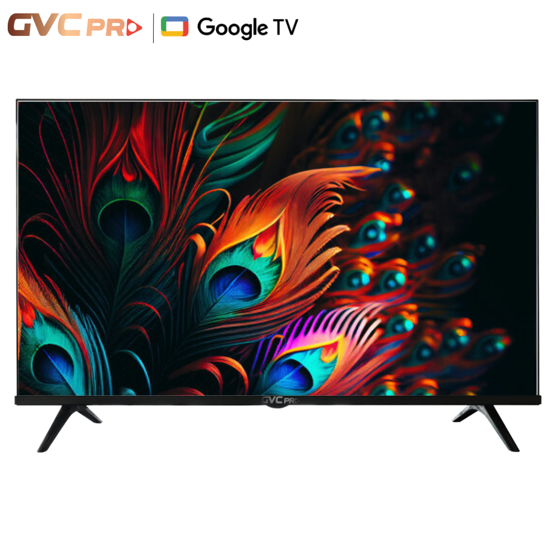  شاشة ذكية جي في سي برو 55 بوصة QLED دقة 4K حامل جداري ورسيفر داخلي نظام Google TV 