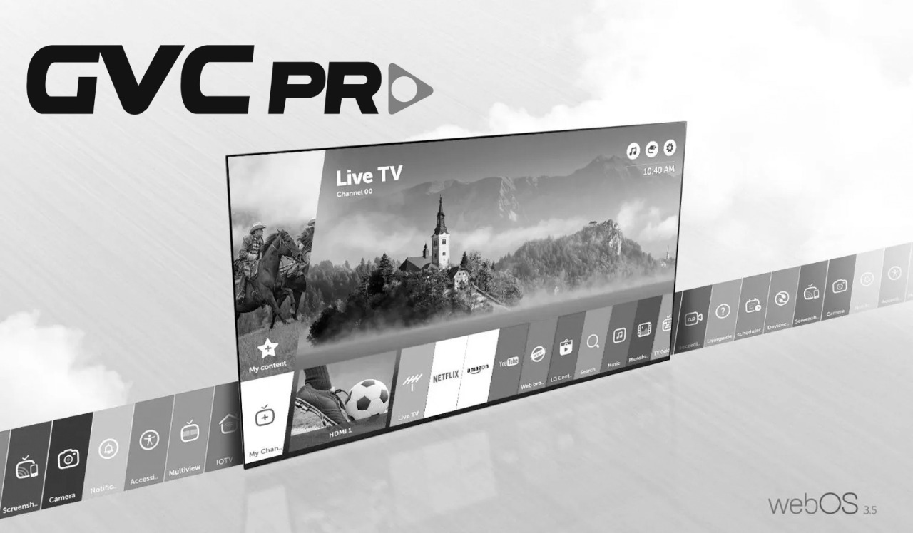  شاشة جي في سي برو 4K,WebOs سمارت 55بوصة 