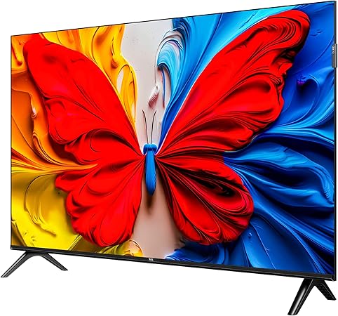   TCLشاشة QLED ذكي 43 بوصة بتقنية HDR10 بنظام جوجل تي في مع تقنية صوت دولبي، وضع اللعب، عناية متعددة للعين مع تصميم رفيع (إصدار 2025)، أسود، طراز رقم 43S5K 