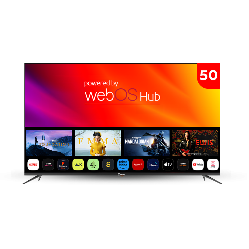  شاشة 50 بوصة دانسات ذكية دقة 4 كي نظام التشغيل WebOS Hub تدعم شاهد 