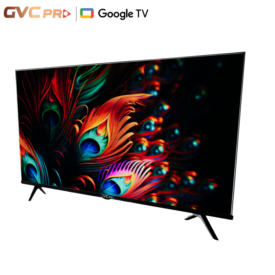  شاشة ذكية جي في سي برو 55 بوصة QLED دقة 4K حامل جداري ورسيفر داخلي نظام Google TV 