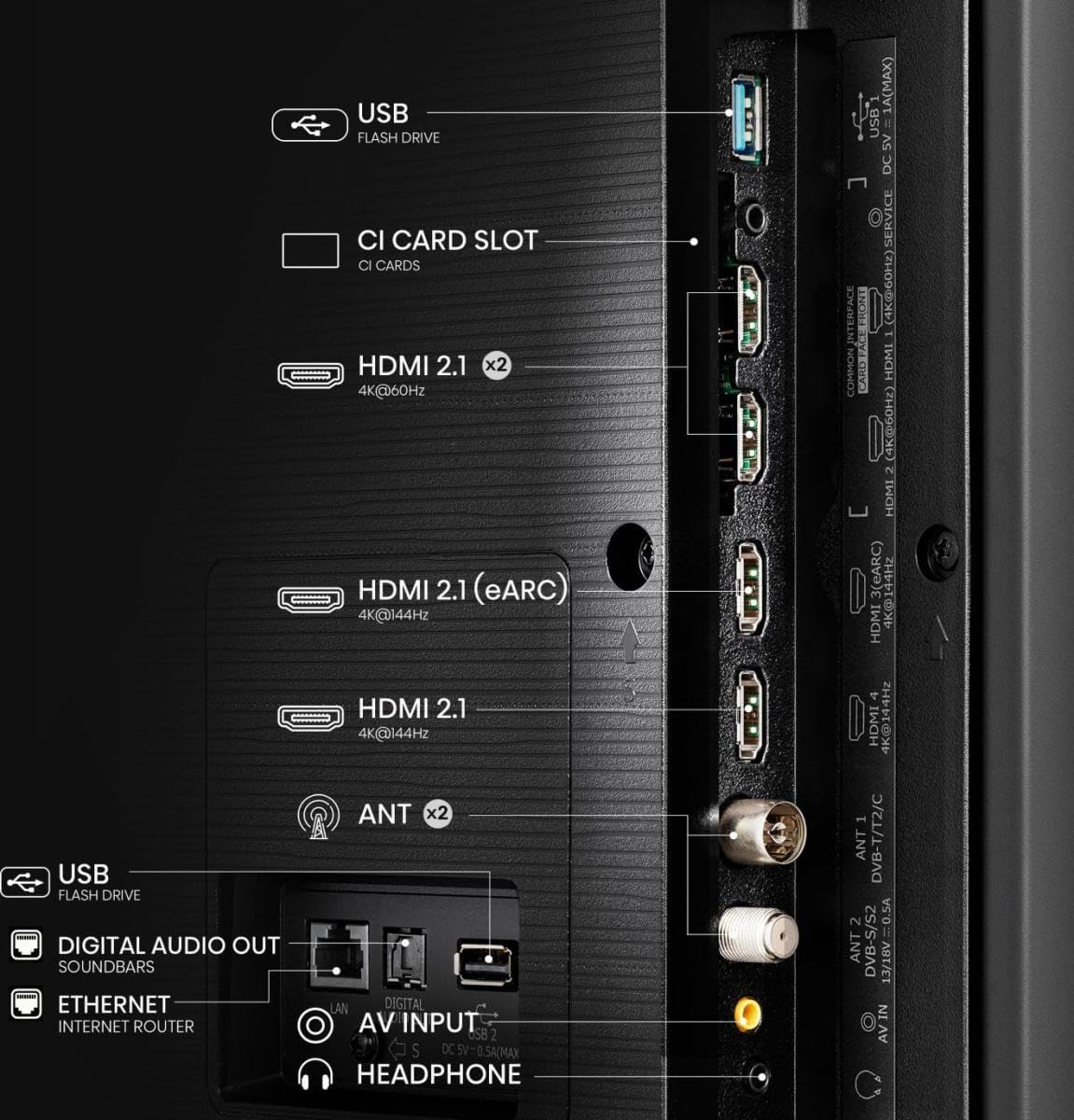  هايسينس تلفزيون ذكي 85 بوصة، QLED، 4K Ultra HD، دولبي اتموس، نظام تشغيل فيدا سمارت، 144 هرتز، وضع اللعب، صورة الذكاء الاصطناعي 85Q72Q، اسود 