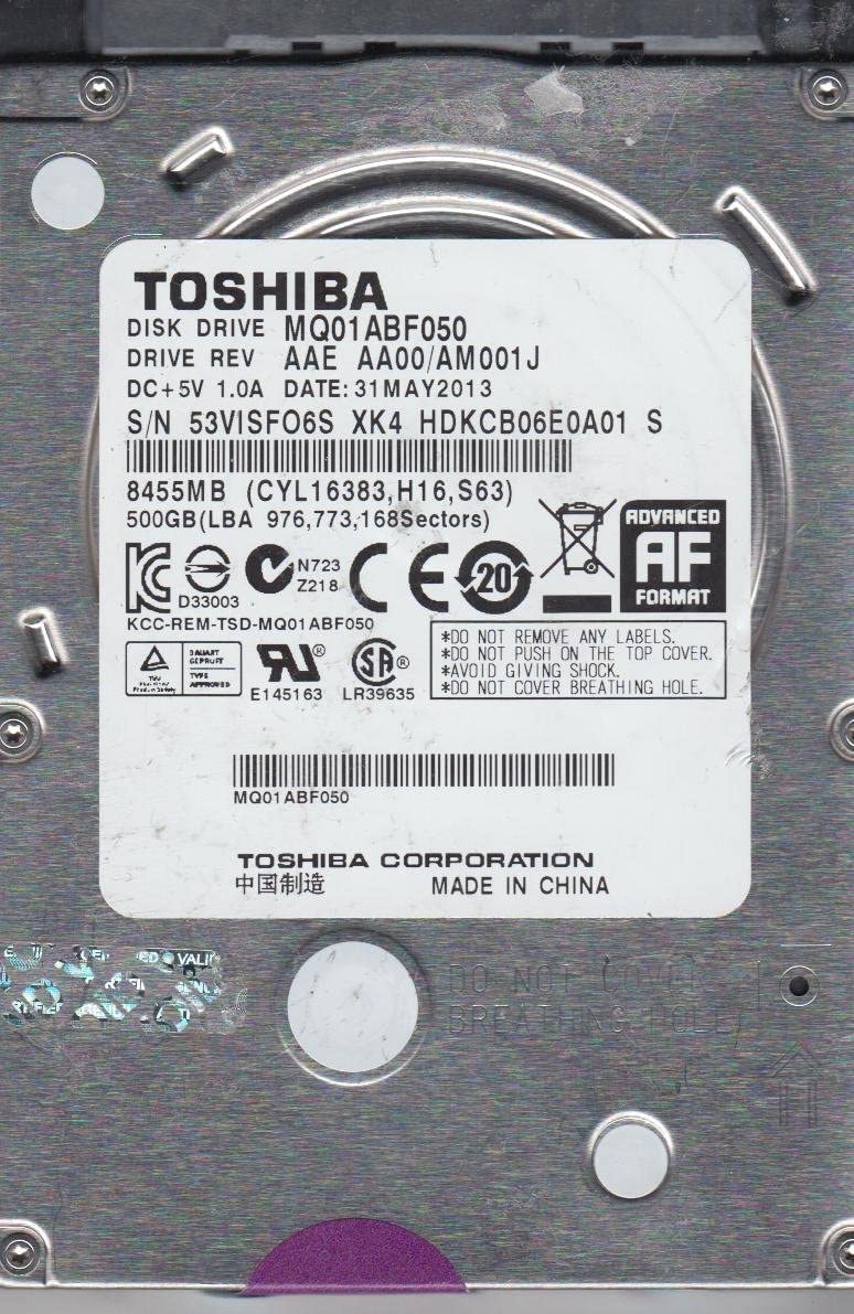هارديسك كمبيوتر داخلي من توشيبا HDD سعة 500 جيجا