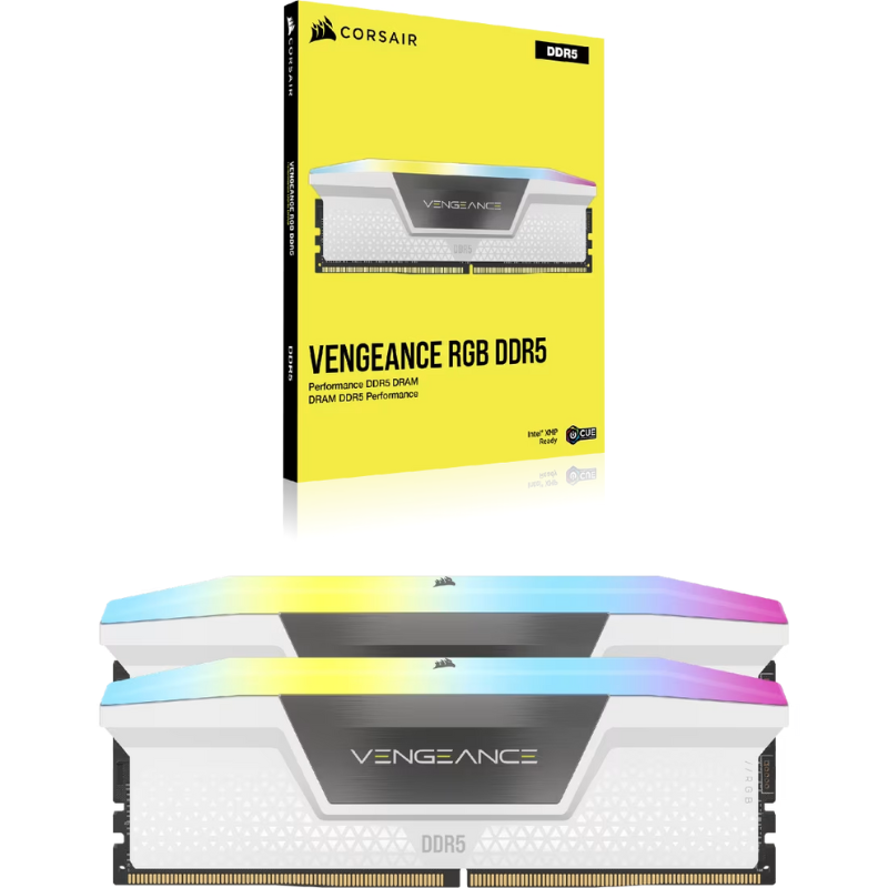 RAM CORSAIR 64GB DDR5 6400MHz RGB, CMH64GX5M2B6400C32W