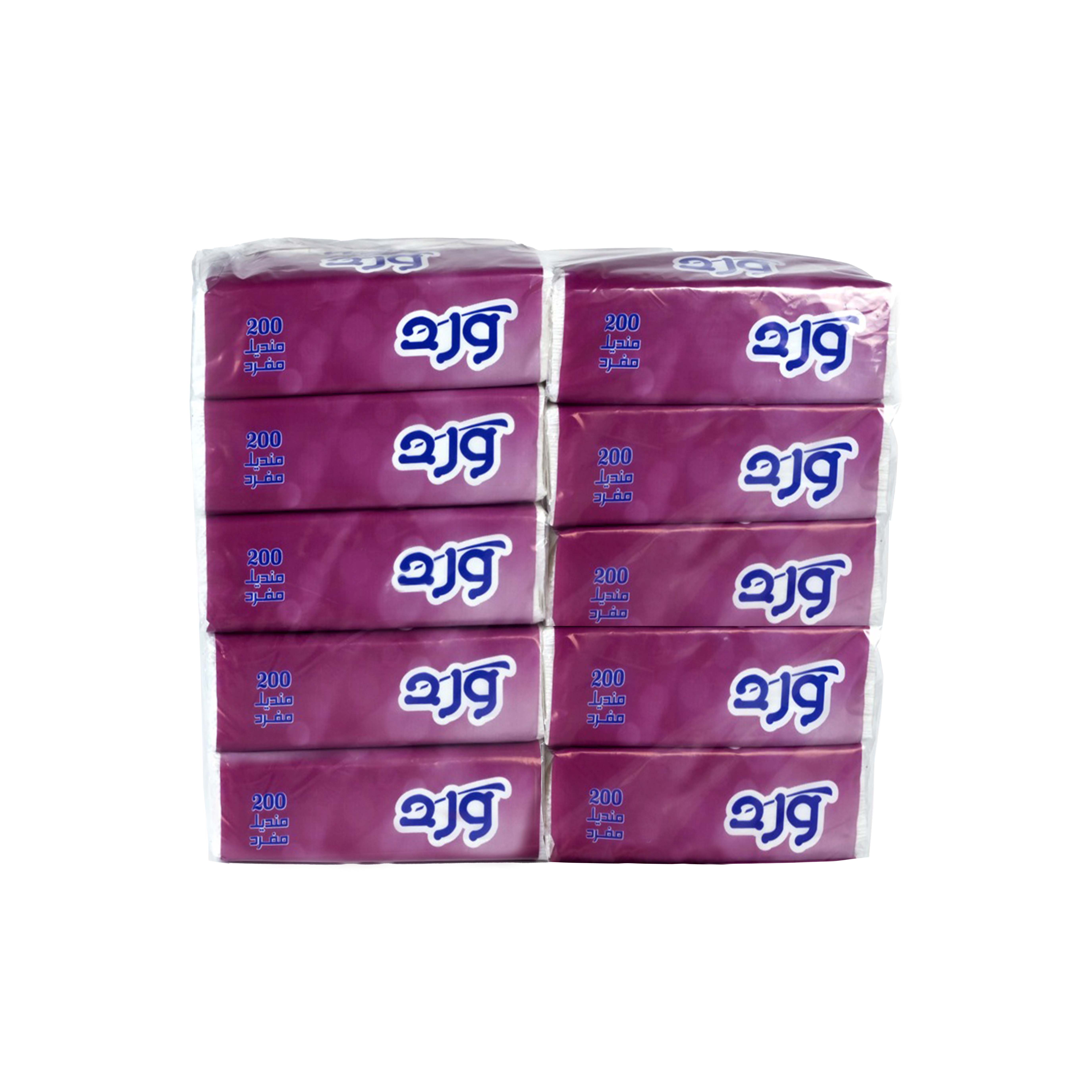 Packs Facial Tissues Ward - 200 Tissue 2 Ply x 10 Nylon Packs