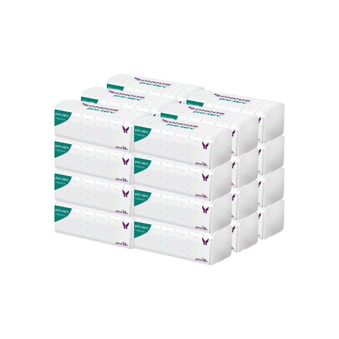 Inter Fold Zahra 150  Towel × 24 Packs