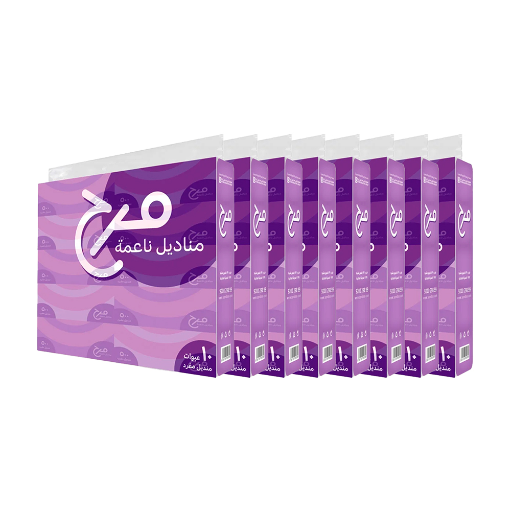 بكج التوفير مناديل وجه مرح - 500 منديل × 80 عبوة