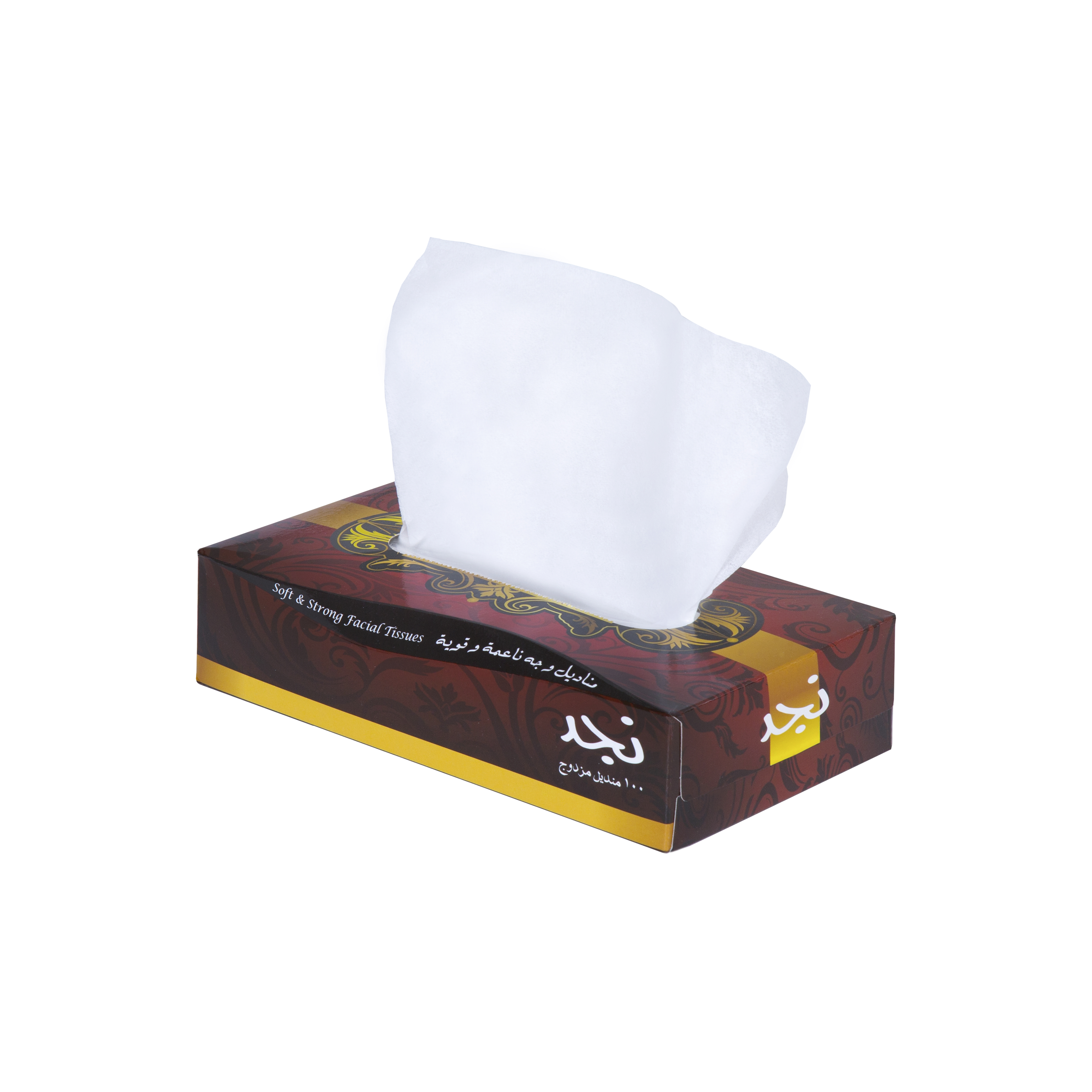 Box Facial Tissues Najd Red - 100 Tissue 2 Ply