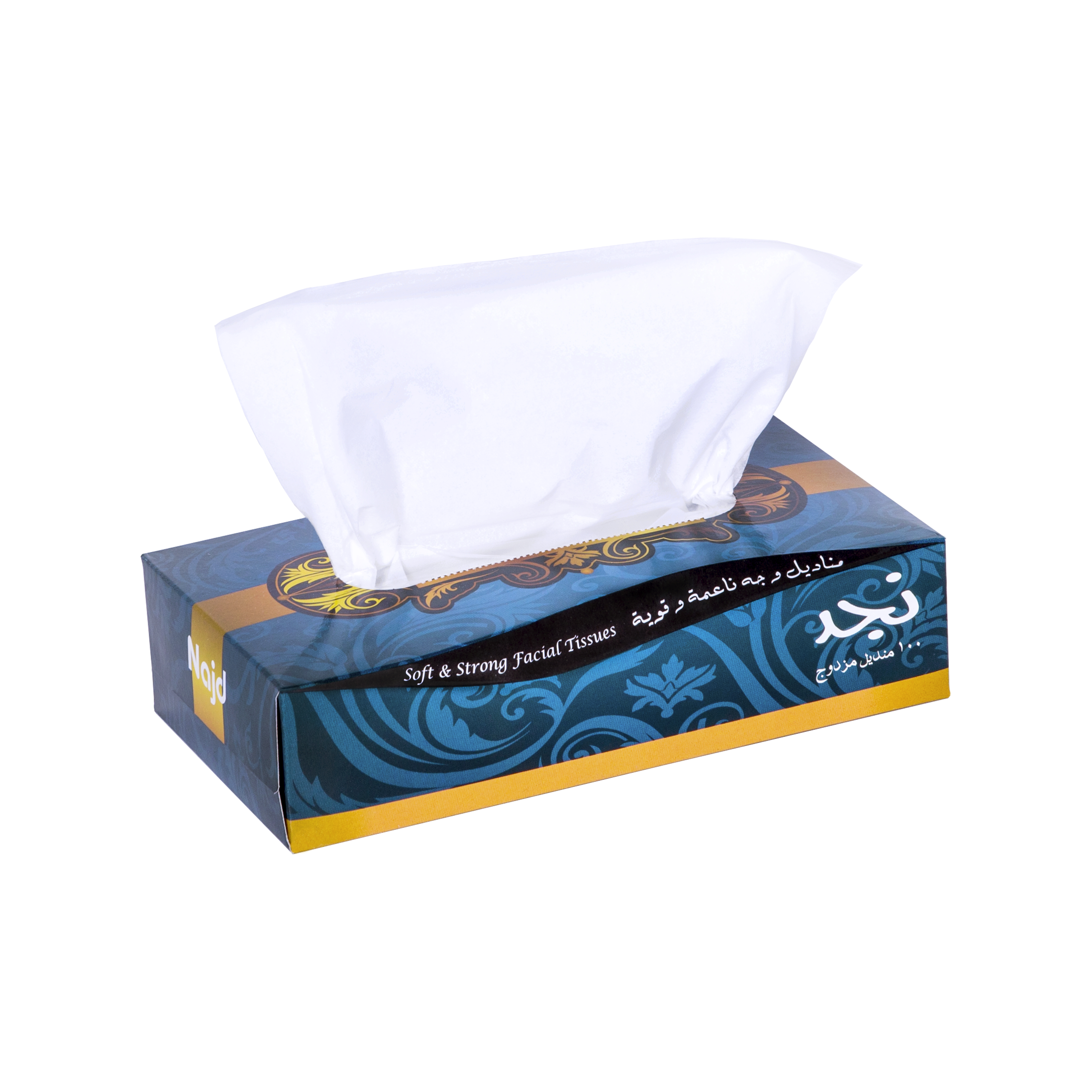 Box Facial Tissues Najd Blue - 100 Tissue 2 Ply