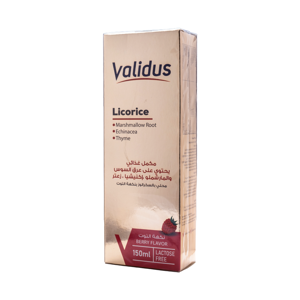  PHARMA PURE VALIDUS LICORICE SYRUP 150 ML 