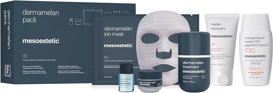 Mesoestetic Dermamelan Pack (DermamelanMask 10g + Oil Removing Solution 10 ml + Ion mask + Dermamelan treatment 30g + Melan recovery moisturiser 50ml + Melan 130 Sunprotection 50ml) 