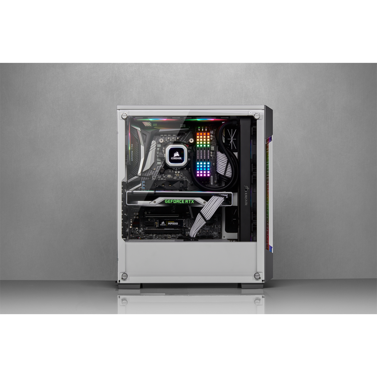 صندوق  أبيض Corsair icue 220T RGB White