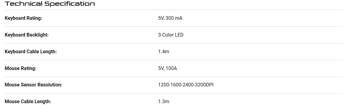 ماوس و كيبورد (RGB) من Vertux Orion 