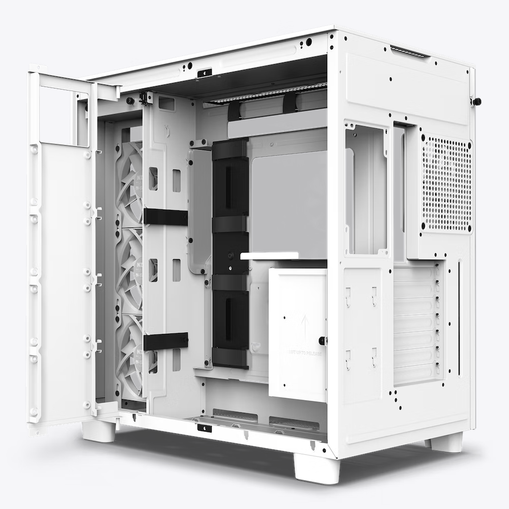 H9 Flow  Dual-Chamber Mid-Tower Airflow Case صندوق  أبيض