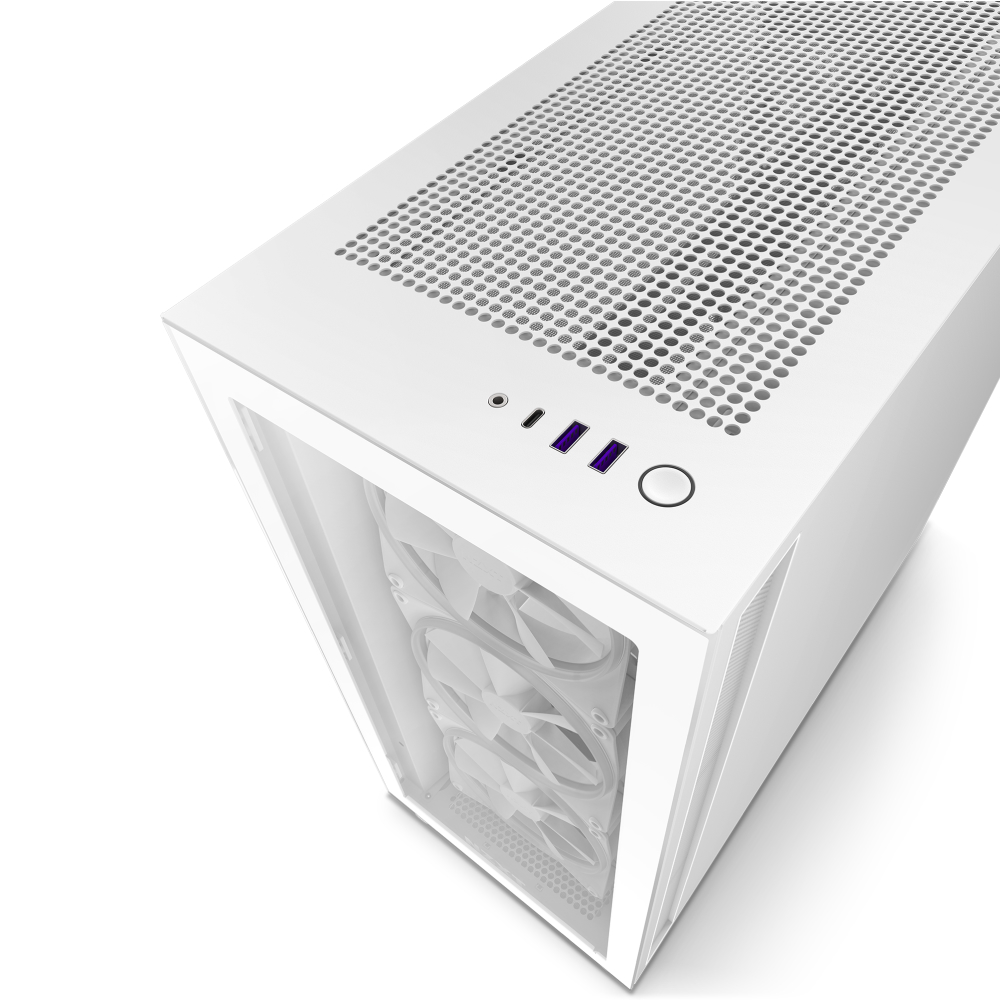 صندوق أبيض NZXT H7 Elite - CM-H71EW-01 - ATX Mid Tower PC Gaming Case White