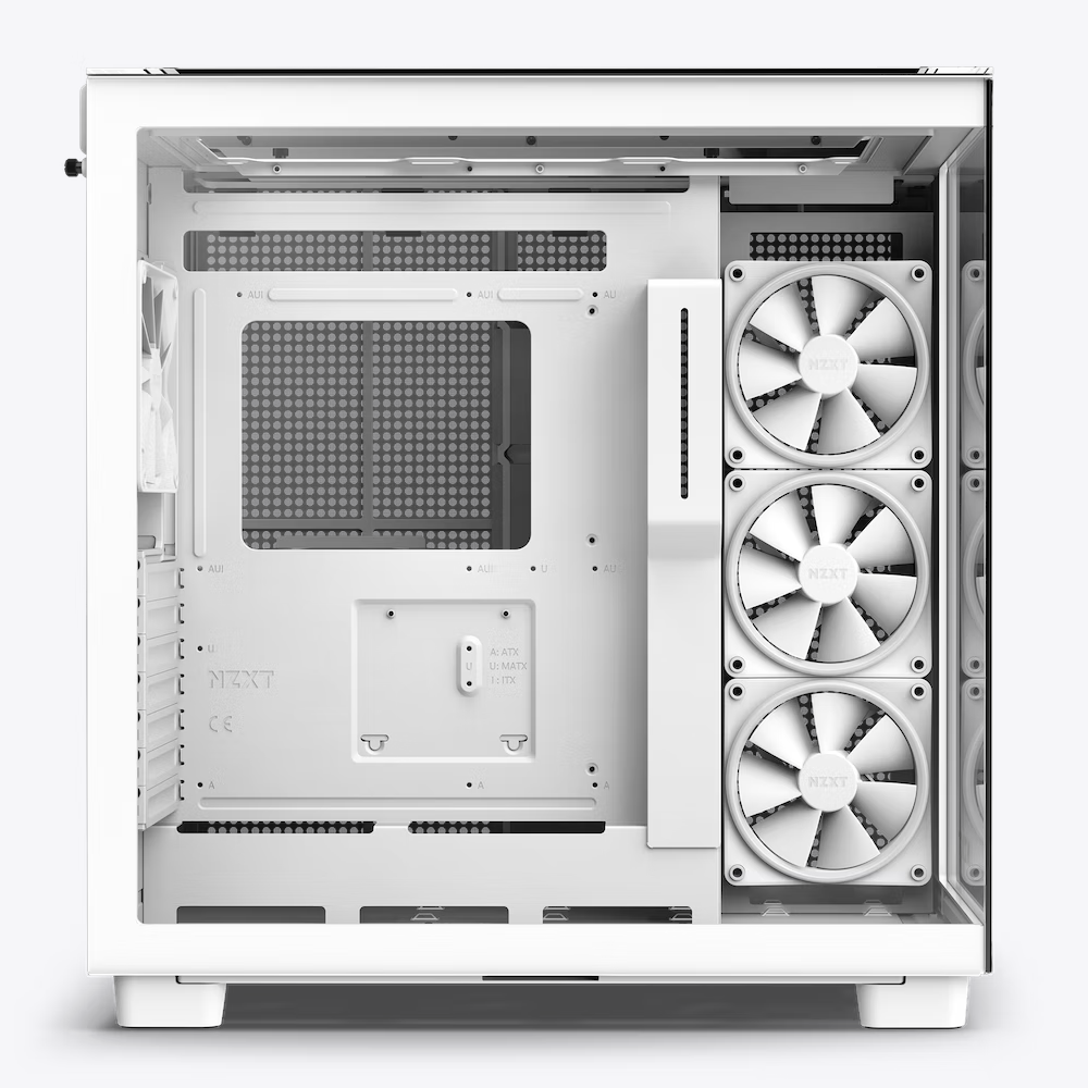 H9 Elite  Premium Dual-Chamber Mid-Tower Airflow Case صندوق أبيض