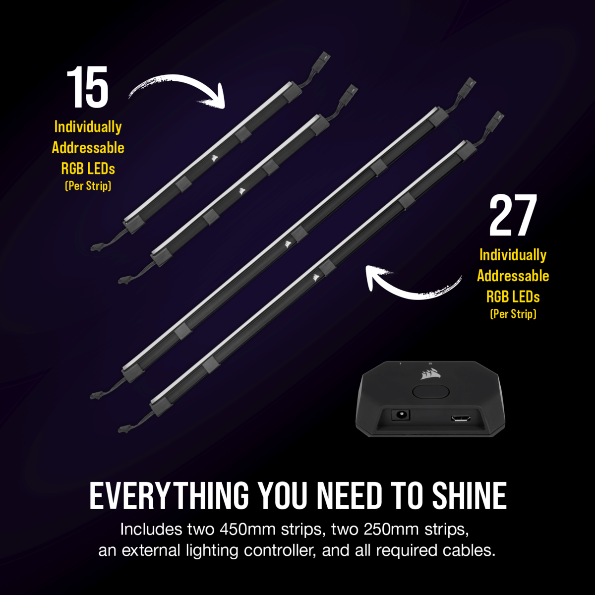 إضاءة iCUE LS100 Smart Lighting Strip Starter Kit