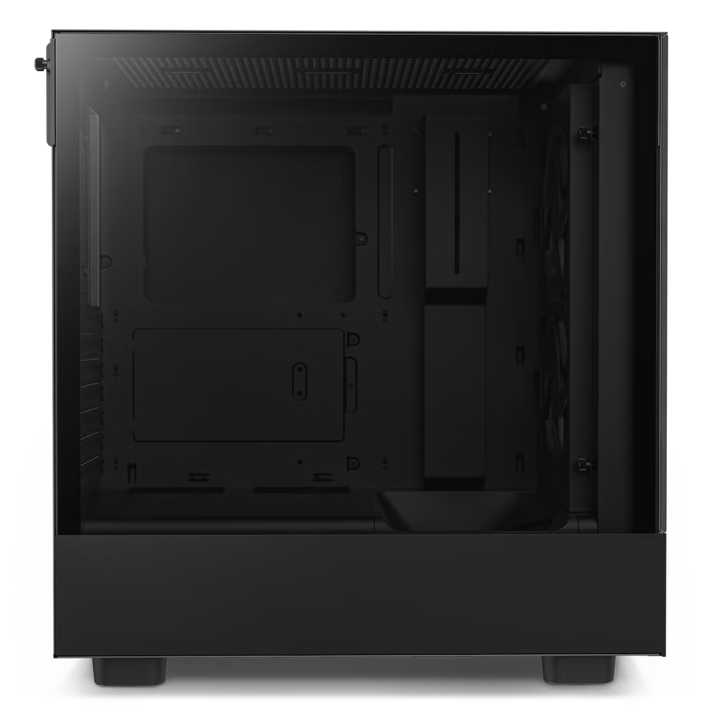 صندوق كمبيوتر العاب ميد تاور H5 اليت - CM-H51EW-01 - ATX - يتميز بمنفذ USB نوع C امامي مدخل / مخرج ولوحة جانبية سريعة التحرير من الزجاج المقوى - لون أسود من ان زد اكس تي