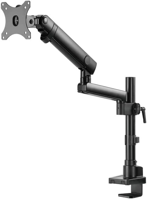 حامل شاشةTwisted Minds Aluminum Single 17-32 Inch Lcd Slim Pole Monitor Desk Mount Fully AdjUStable Gas Spring Stand For Display , 17.6Lbs Weight Capacity-Assisted Monitor Arm