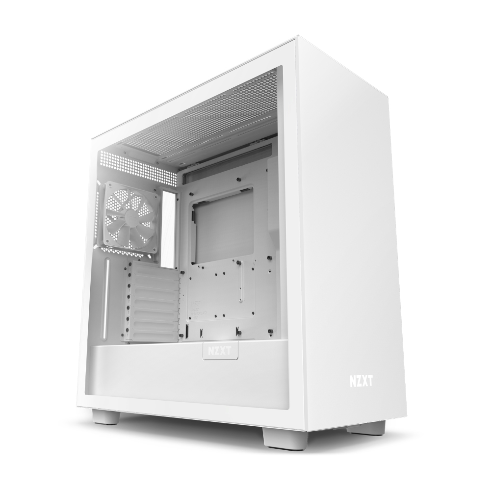 صندوق أبيض NZXT H7 - CM-H71BW-01 - ATX Mid Tower PC Gaming Case