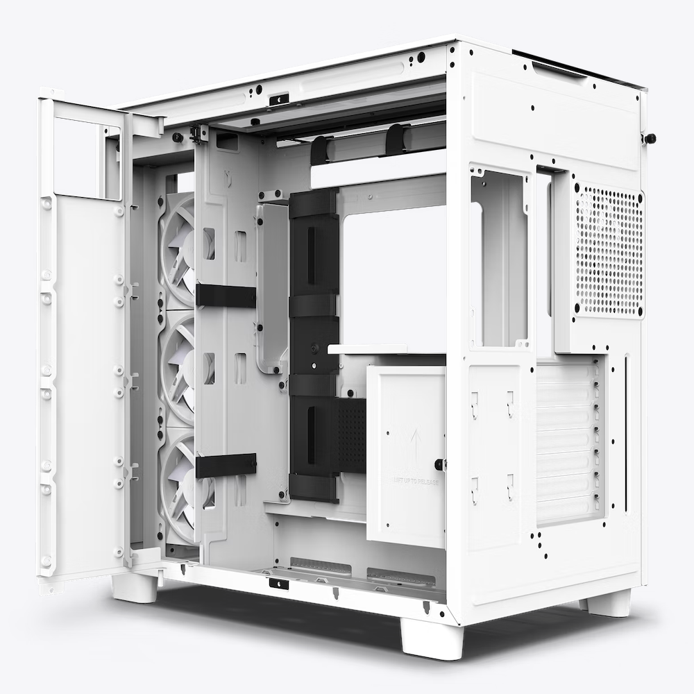 H9 Elite  Premium Dual-Chamber Mid-Tower Airflow Case صندوق أبيض