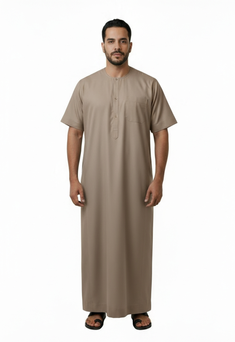 ثوب لون بيج 
