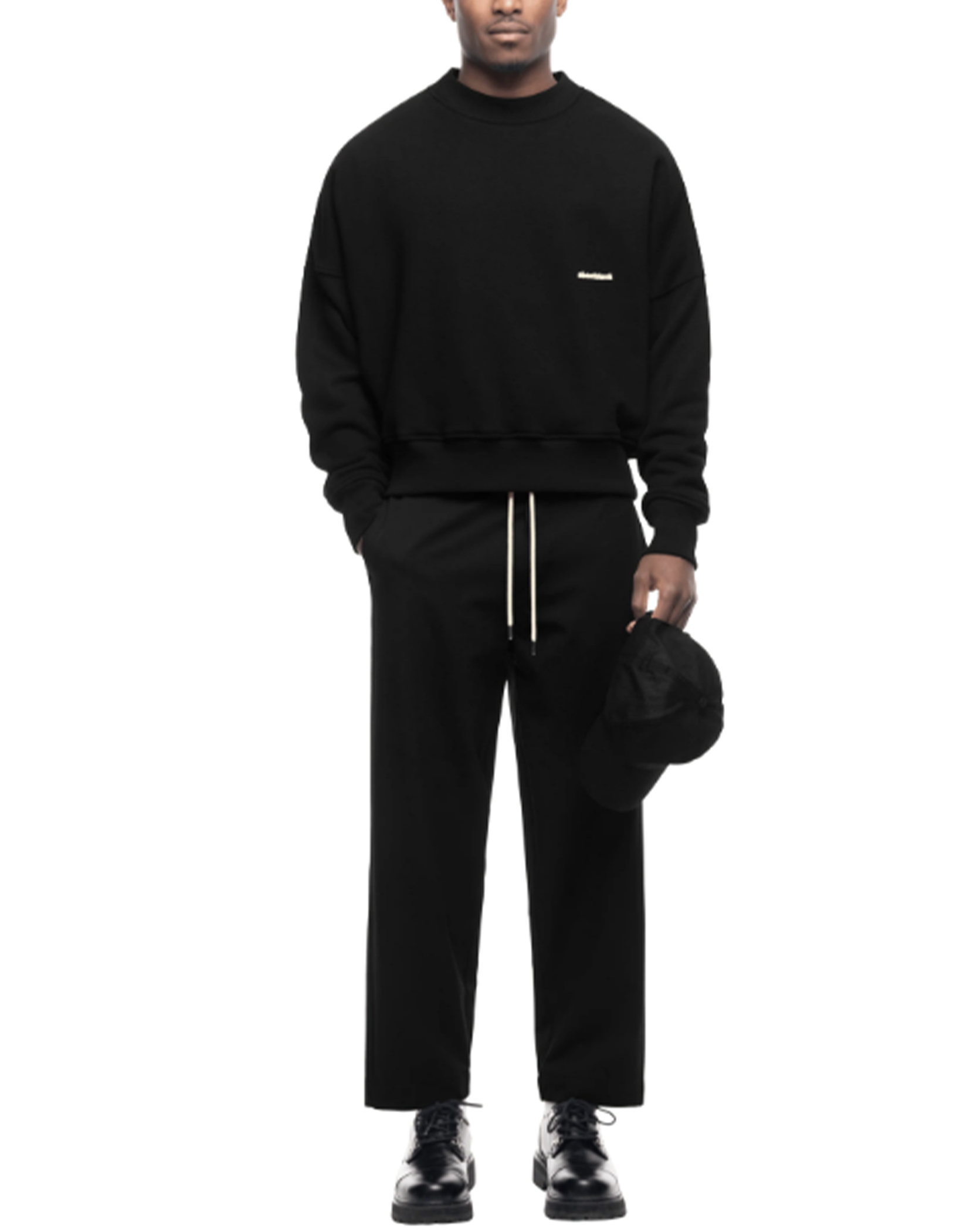 About blank - cropped trousers black