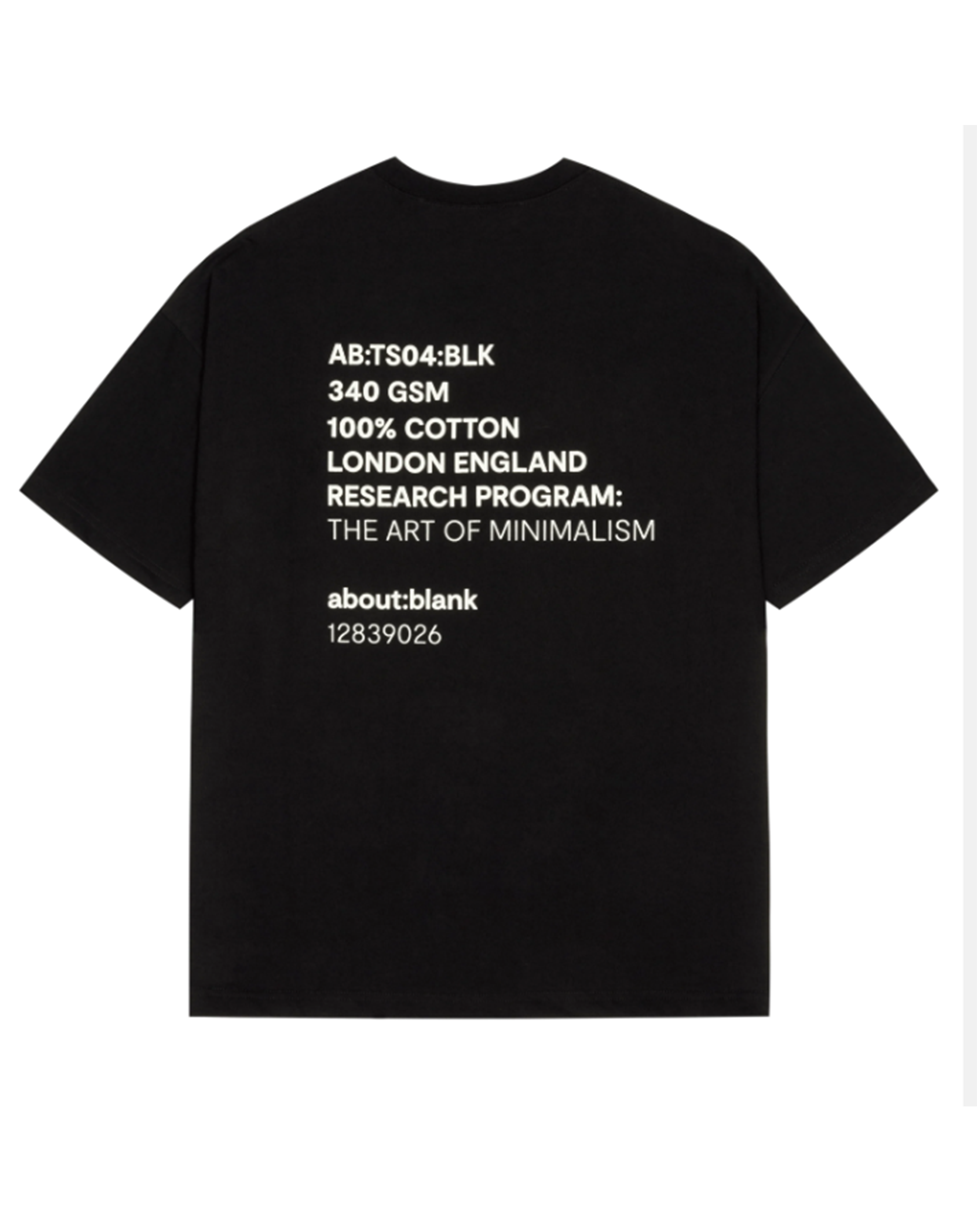 About blank - research t-shirt black