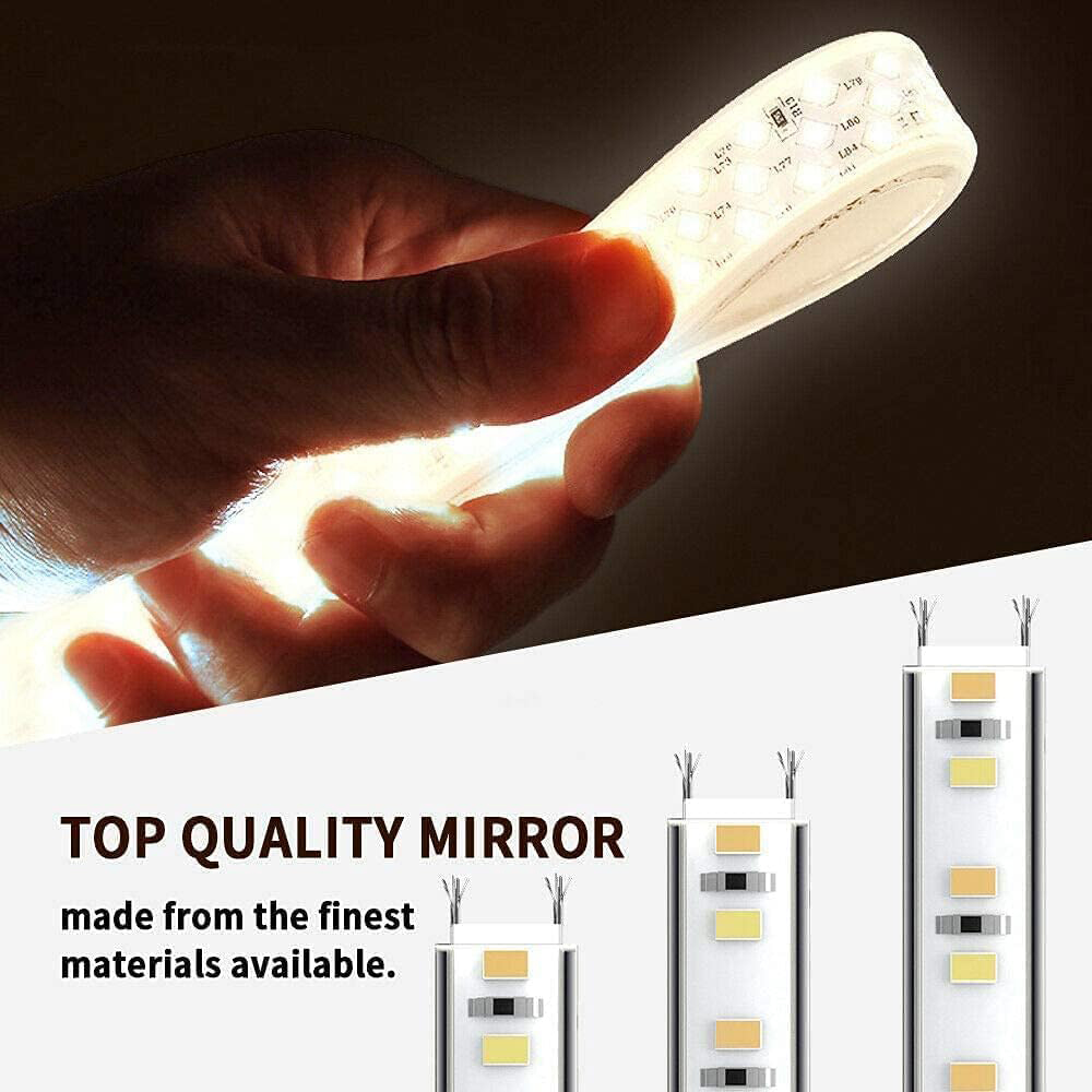 مرآة مكياج دائرية مثبتة على الحائط مع إضاءة خلفية مناسبة للفنادق والصا