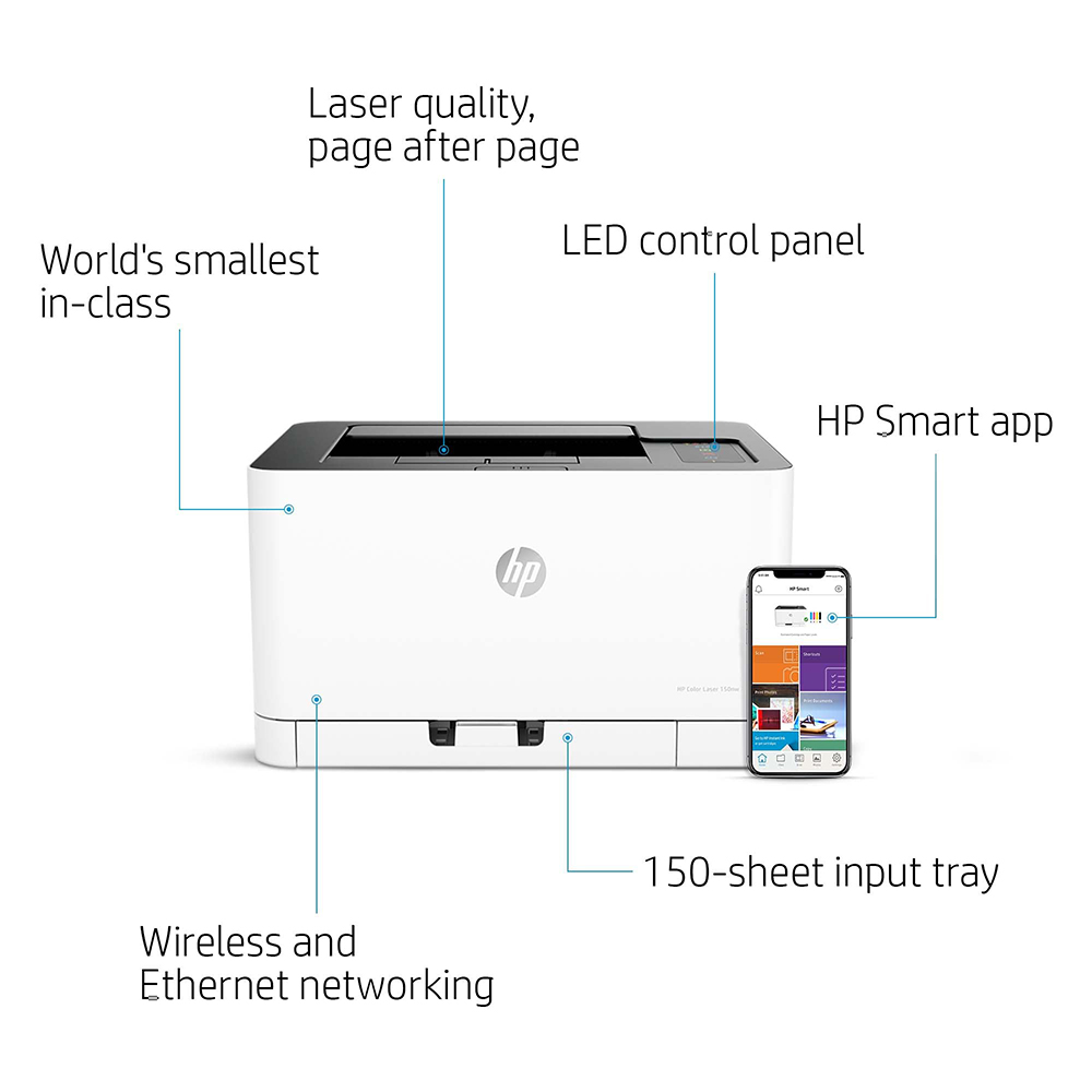                   اتش بي طباعة Color LaserJet 150nw لاسلكية