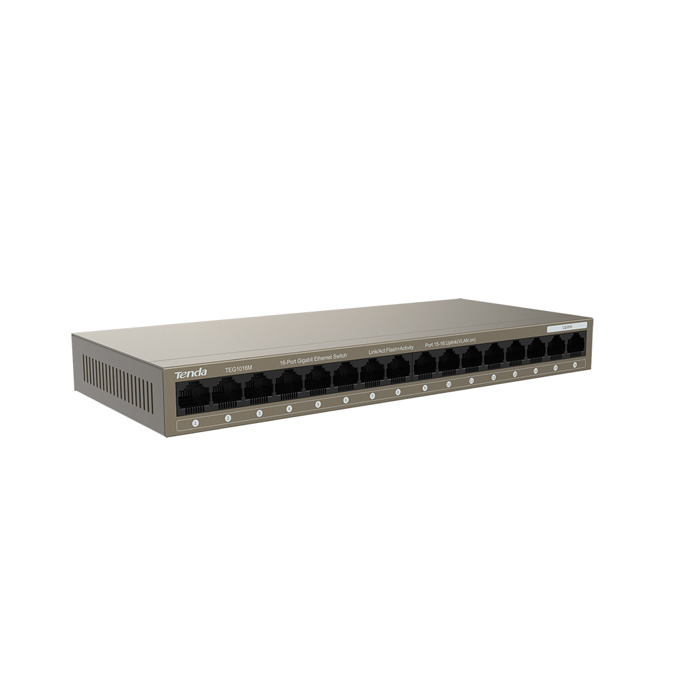 محول إيثرنت جيجابت 16 منفذ من تيندا - موديل TEG1016M