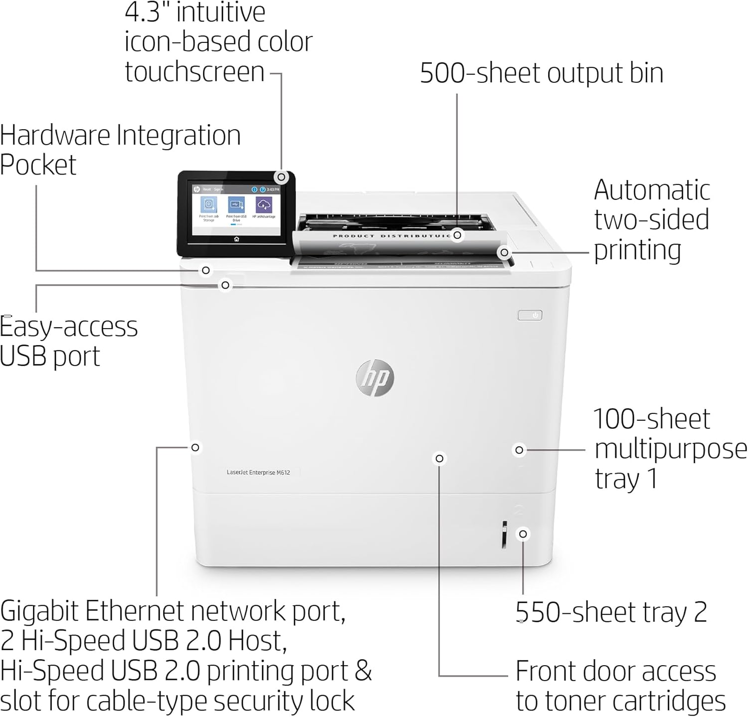  طابعة hp و HP LaserJet Enterprise M612d