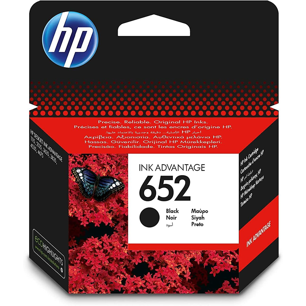 HP حبارة 652 Advantage - اسود - (F6V25AE)