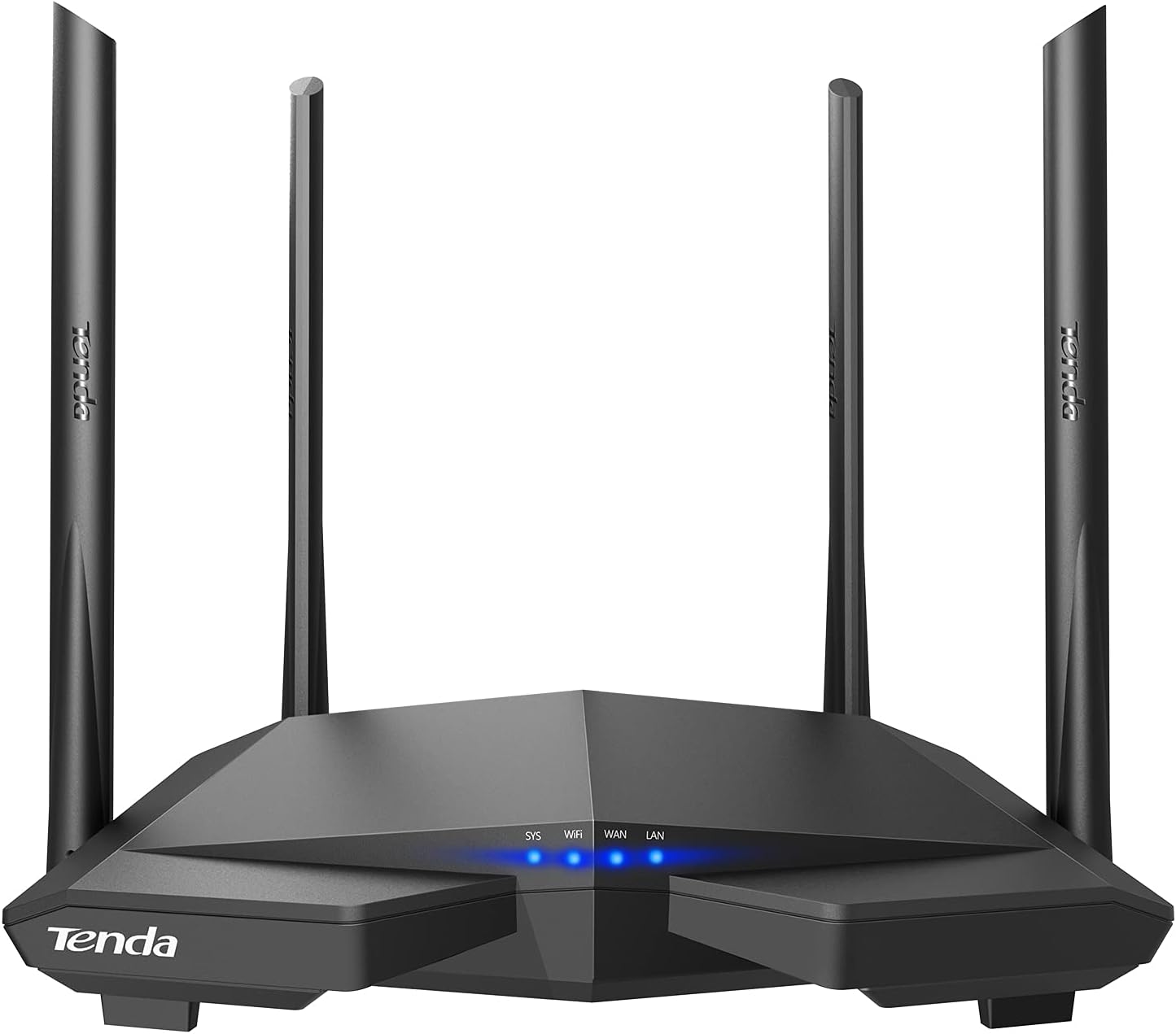راوتر تندا AC6 AC1200 الذكي ثنائي النطاق ميجابت واي فاي-اسود