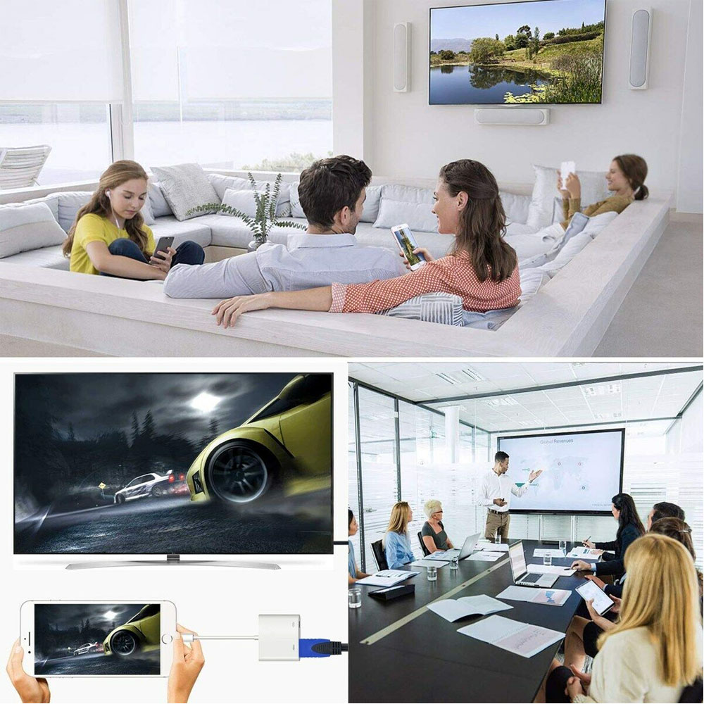 محول Apple Lightning إلى HDMI Digital AV معتمد من Apple MFi
