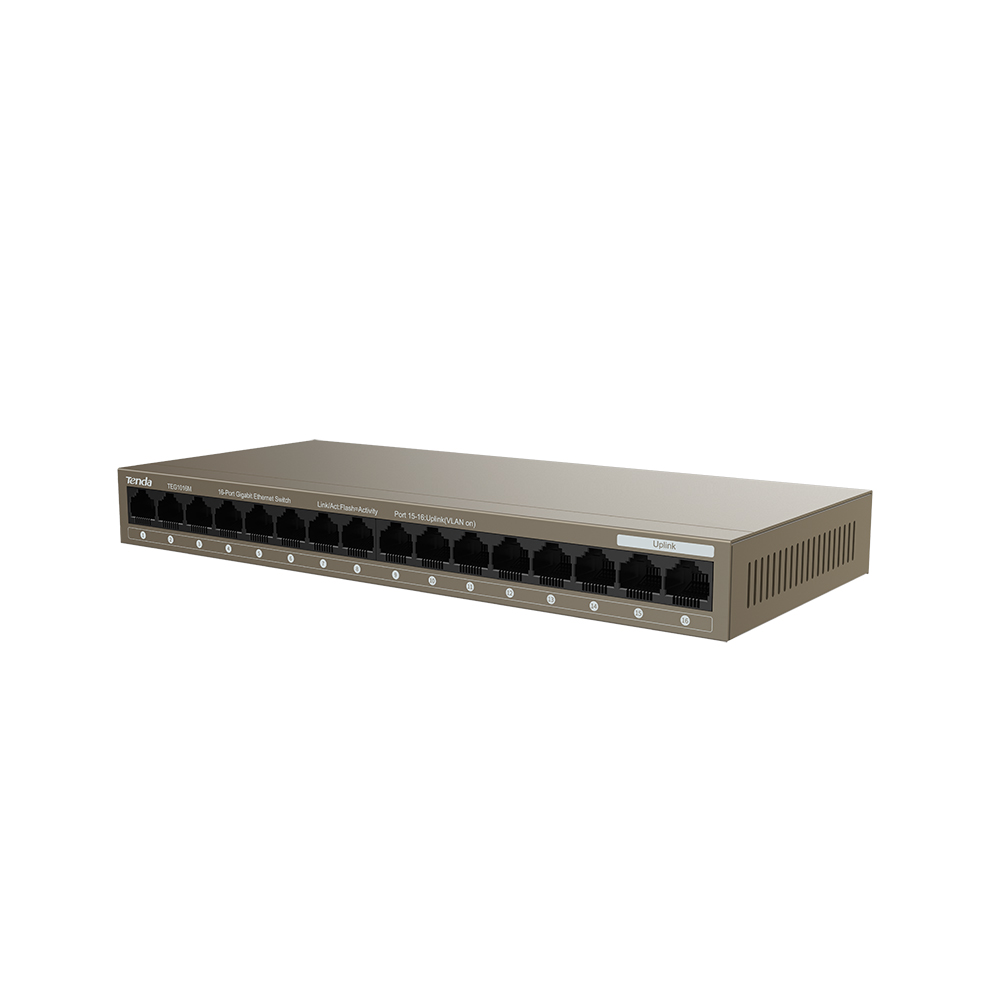 محول إيثرنت جيجابت 16 منفذ من تيندا - موديل TEG1016M