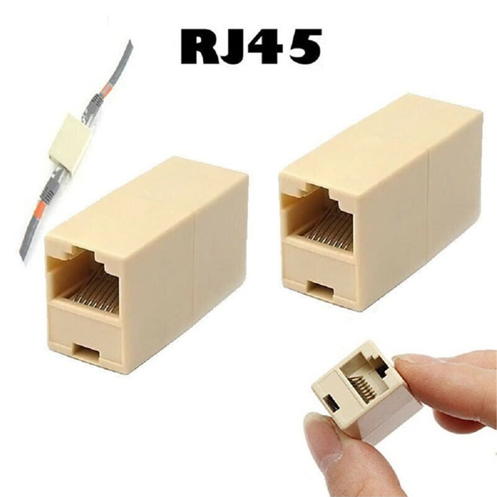 مقرنة إيثرنت RJ45 أنثى إلى أنثى لكابلات الإنترنت(20 قطعه)