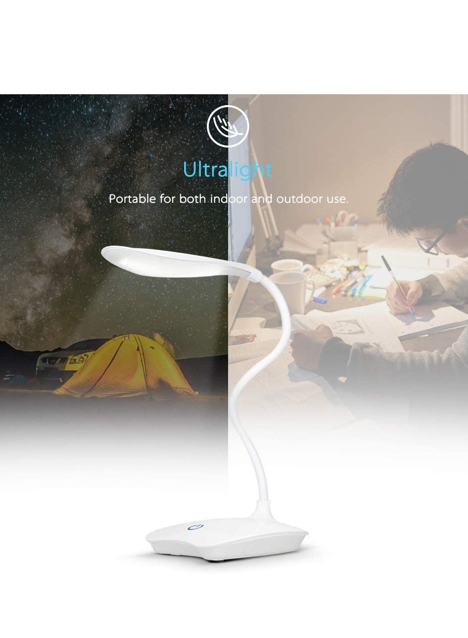 مصباح USB للمكتب لحماية العين LED قابل لإعادة الشحن لون أبيض