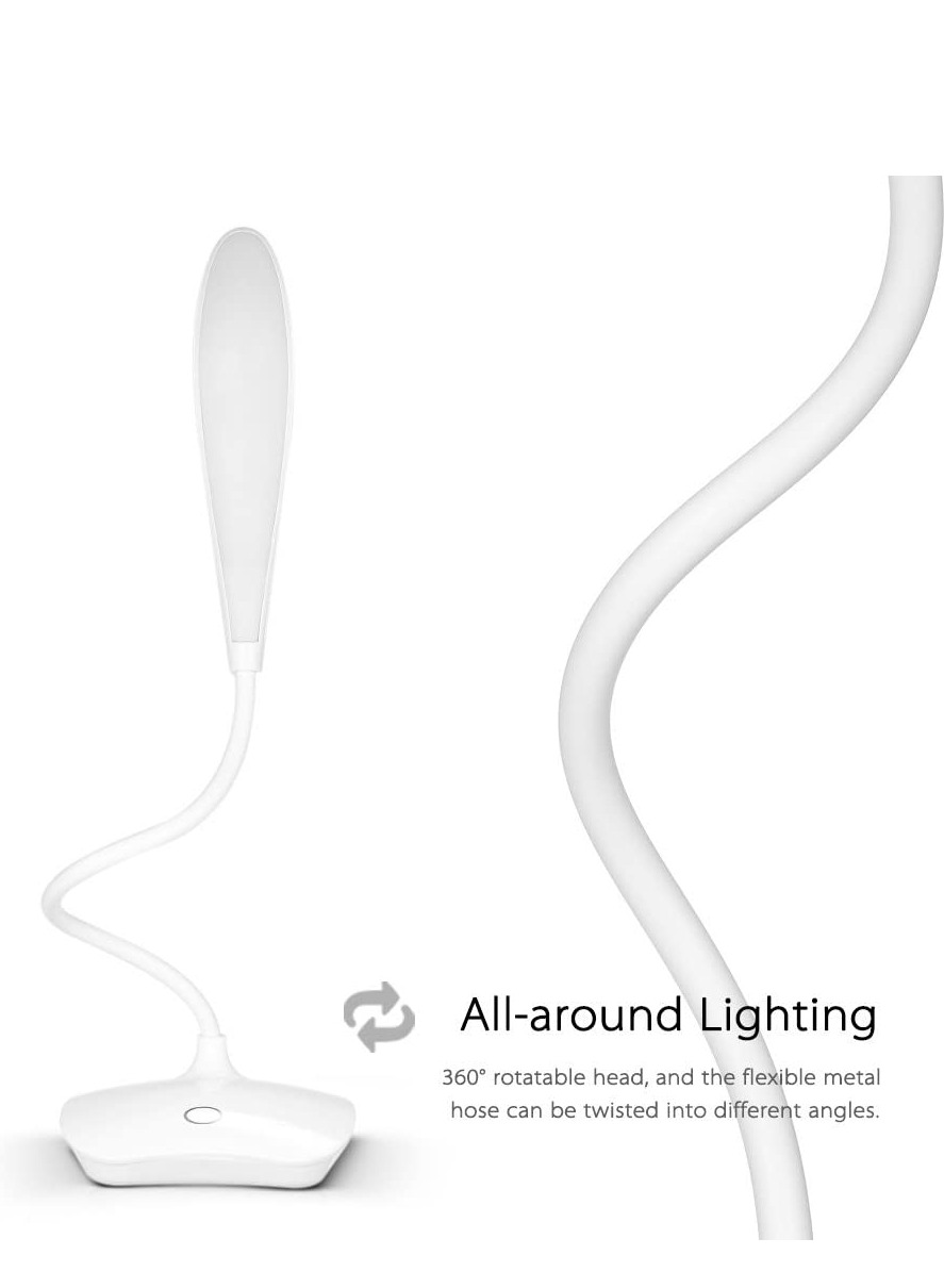 مصباح USB للمكتب لحماية العين LED قابل لإعادة الشحن لون أبيض