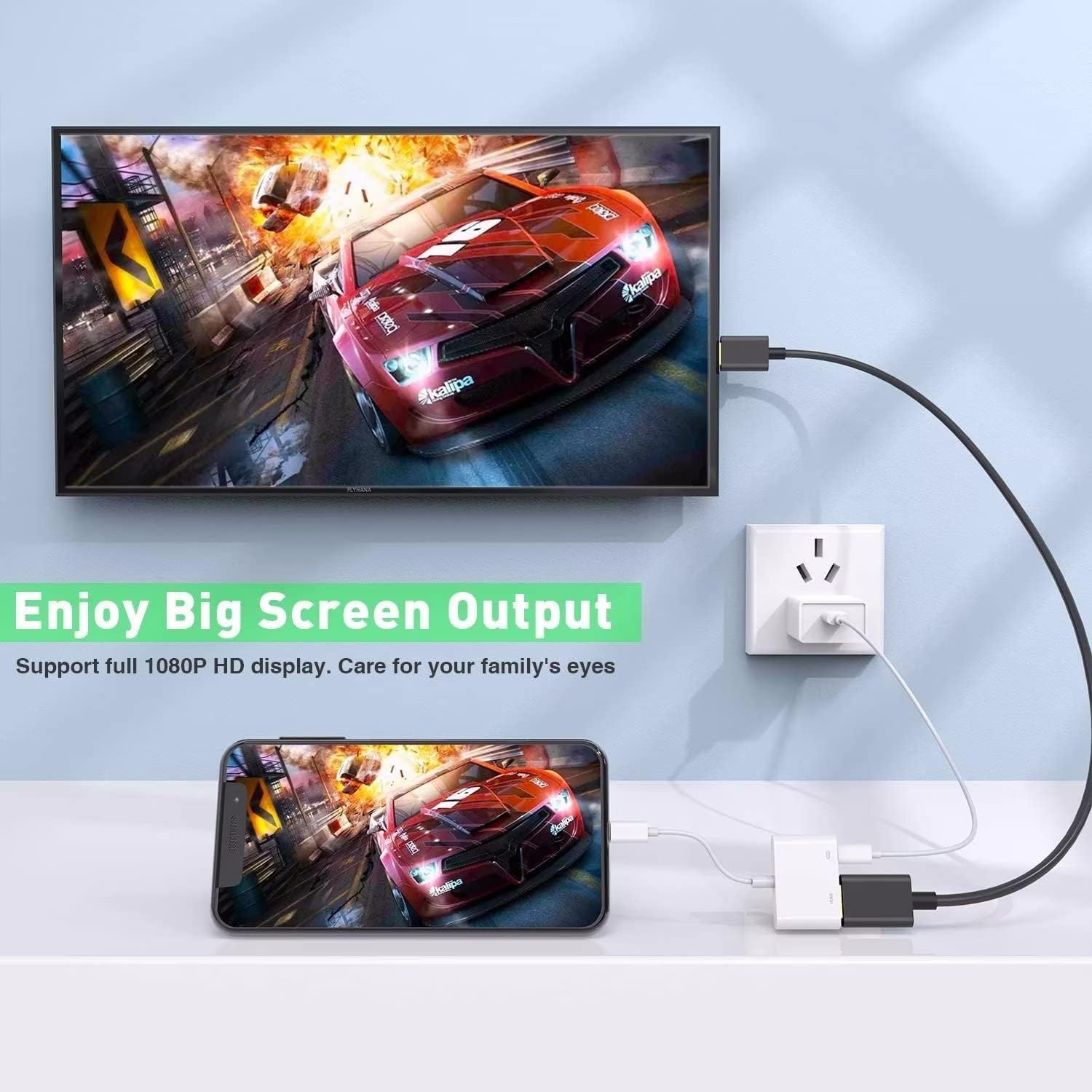محول Apple Lightning إلى HDMI Digital AV معتمد من Apple MFi