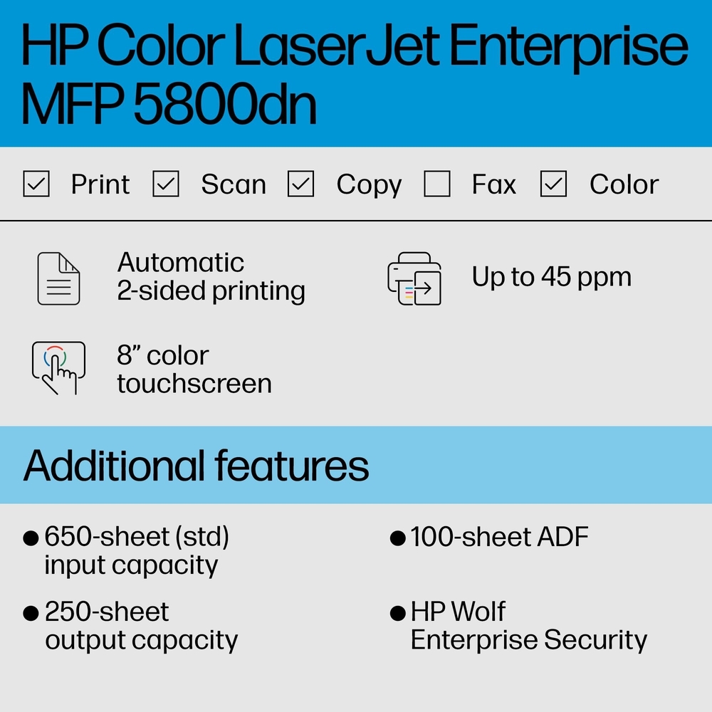 طابعة ليزر ملونة اتش بي Color LaserJet Enterprise