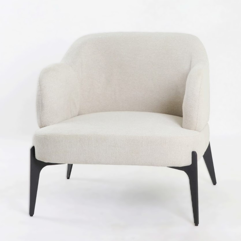  Modern fabric accent chair beige color 