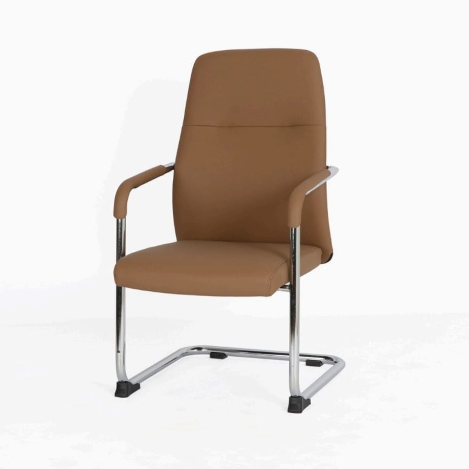  Brown fixed office chair with elegant design for office use 
