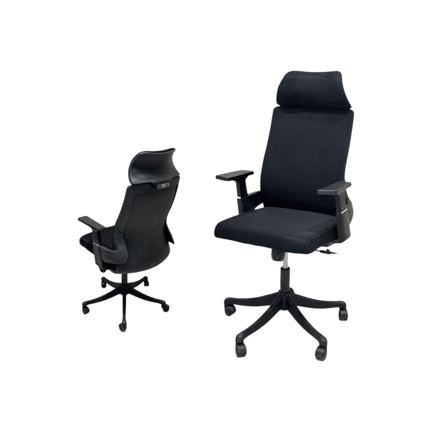  Executive office chair with wheels in black ergonomic design 