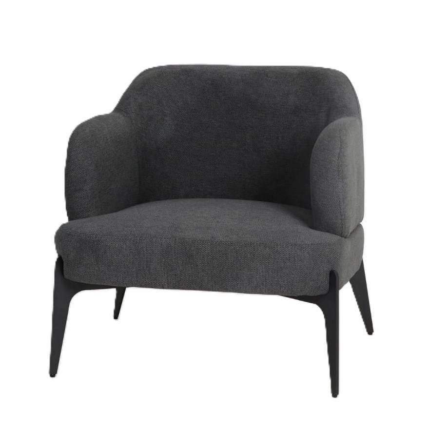  Modern fabric accent chair grey color 