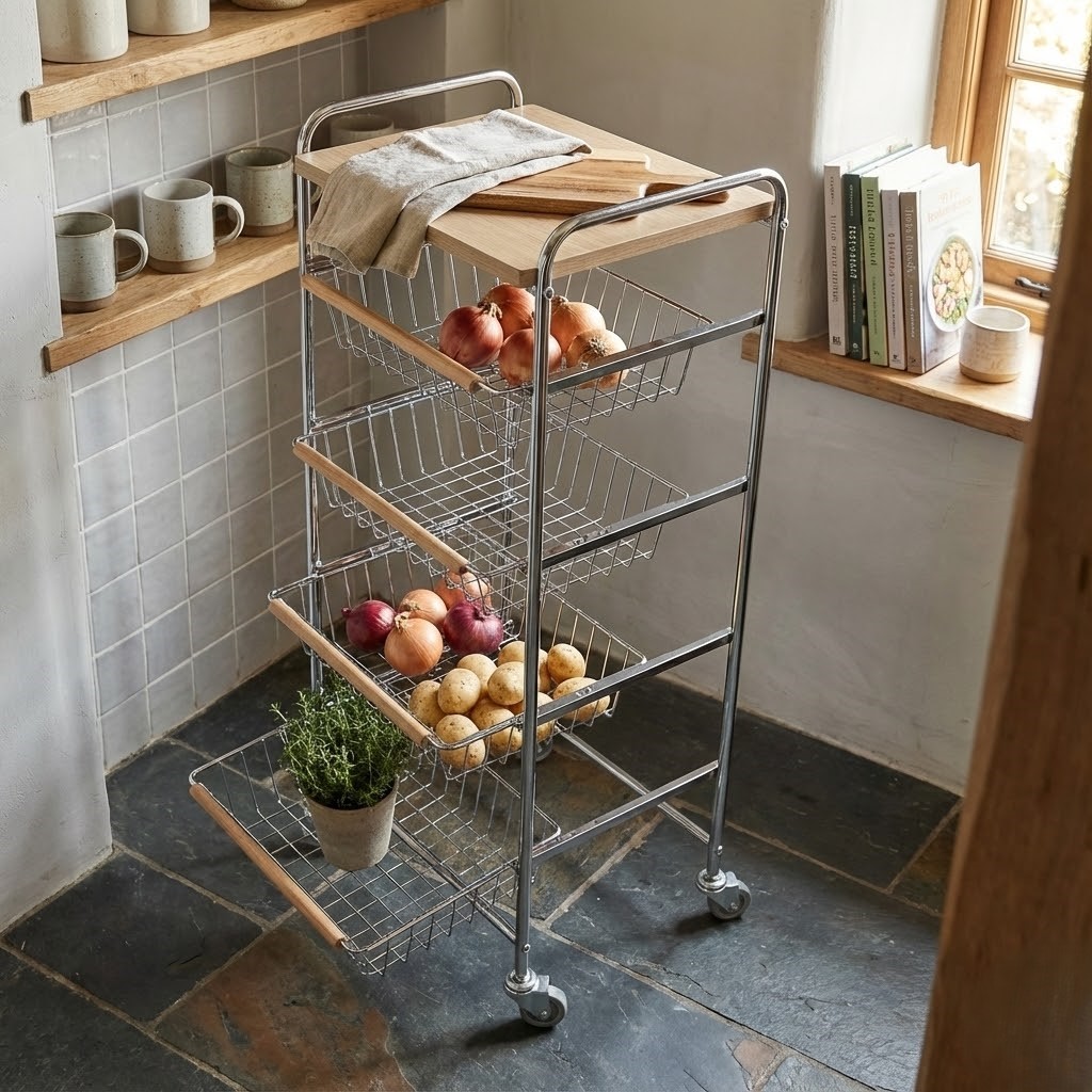  Slim Kitchen Storage Trolley with Baskets | Exclusive Offer 