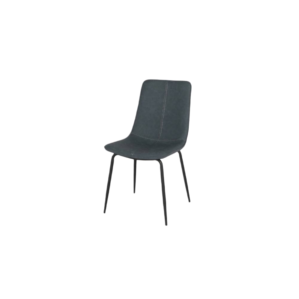  Modern blue single chair with sleek design for dining and office spaces 