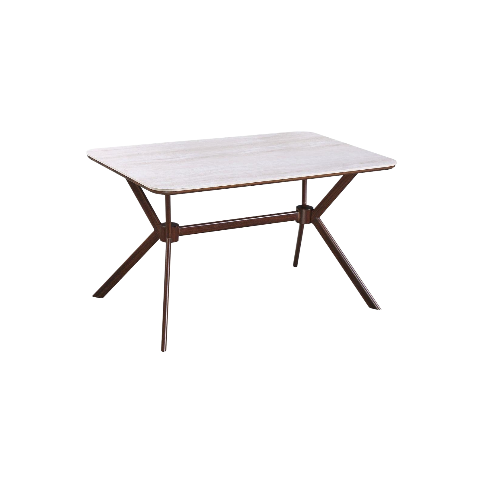  Multi color ceramic dining table gray top brown base 